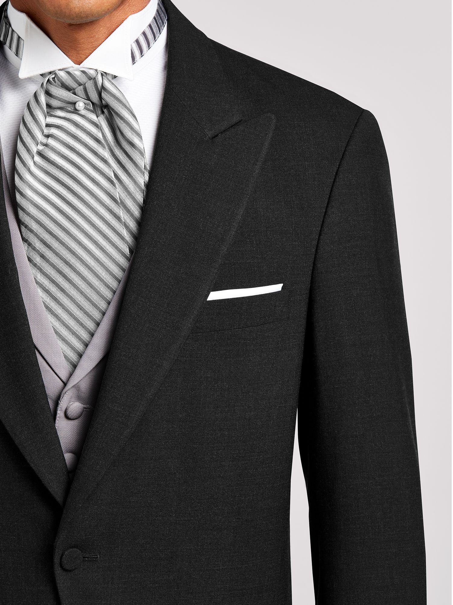 Charcoal Grey Cutaway Lapel Tuxedo by Joseph & Feiss