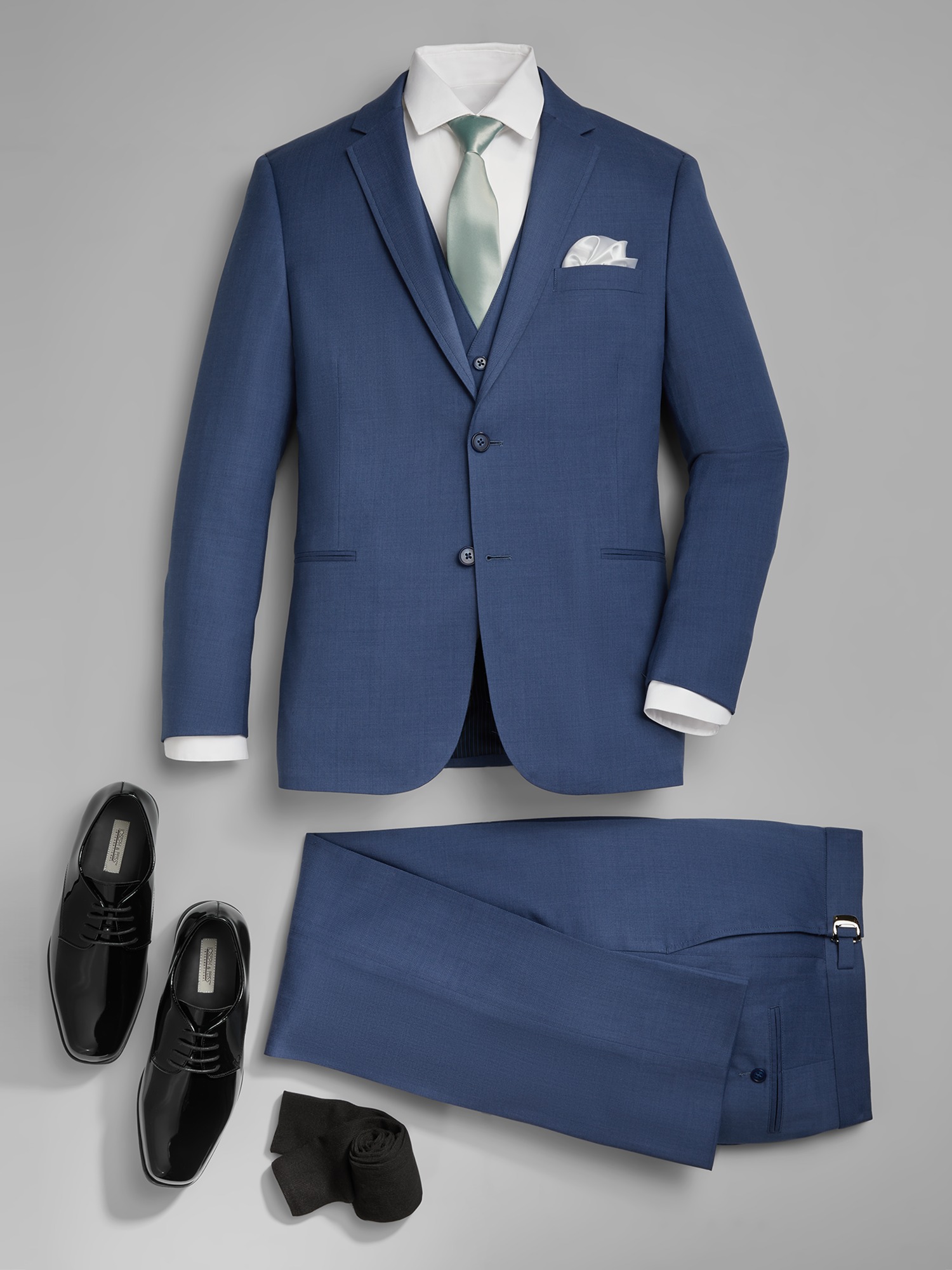 Getuigen spade Tegenstander Blue Performance Wedding Suit by Calvin Klein | Suit Rental