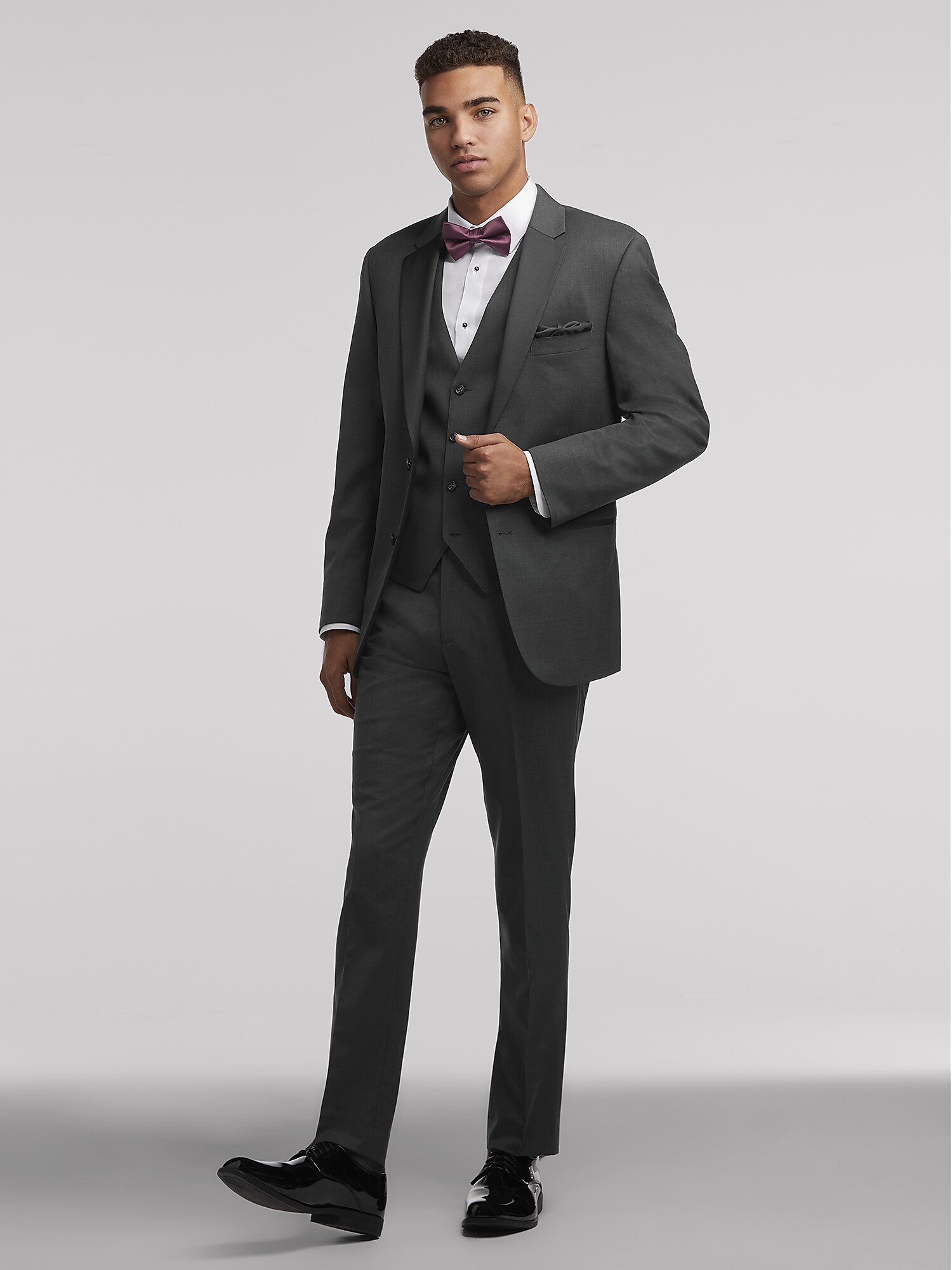 Performance Gray Tux by Calvin Klein | Tuxedo Rental